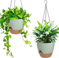 Hanging Planters for Indoor Outdoor Plants, 2 Pack Self Watering Hanging Pot by Vanslogreen
