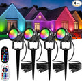 Multi Colored Spotlights Outdoor: RGBW LED Spot Light Plug in 120V Remote by CoziTech