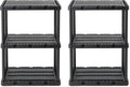 Gracious Living 2 Pack Light Duty Storage Shelves, Knect-A-Shelf 3-Shelf by GraciousLiving