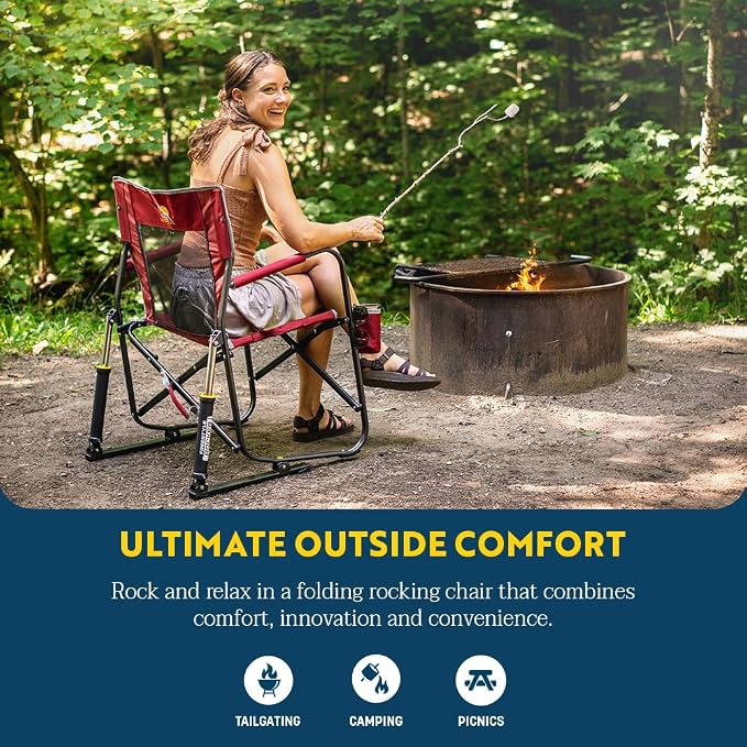GCI Outdoor Freestyle Rocker Camping Chair | Portable Folding Rocking Chair - Image 4