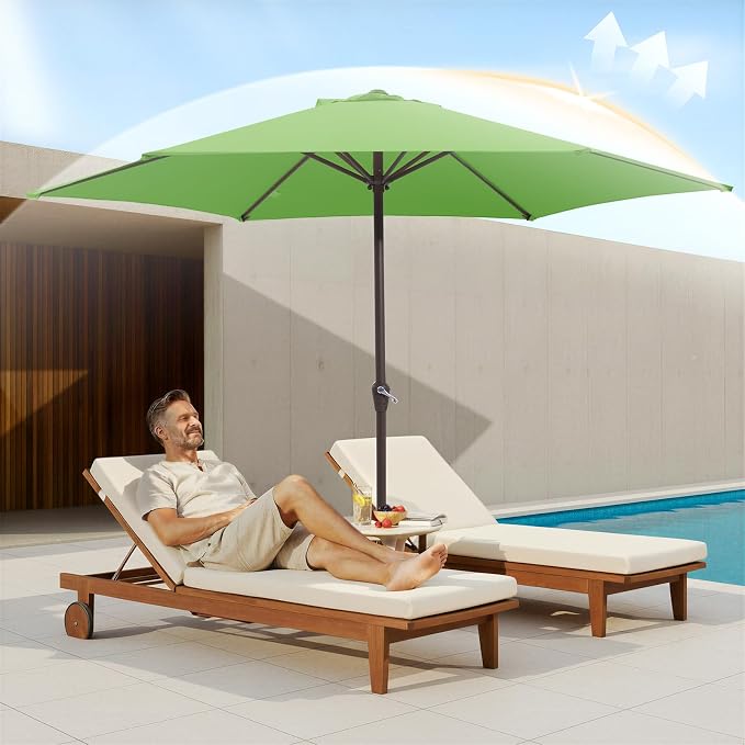 MEWAY 12ft Patio Umbrella Outdoor Table Umbrellas - Image 4