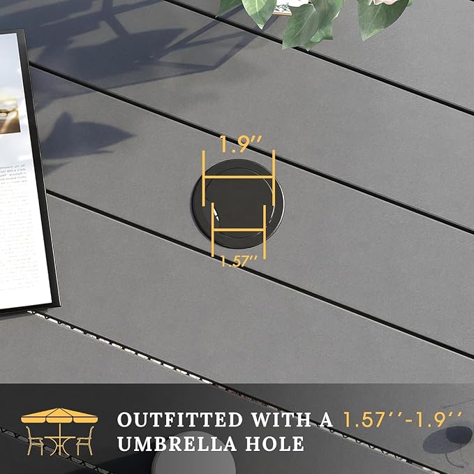 VICLLAX Large Patio Dining Furniture Set, Outdoor Dining Set - Image 2