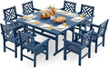 HDPE Outdoor Dining Set, 10-Piece Outdoor Table and Chairs Include 8 Dining by Unknown