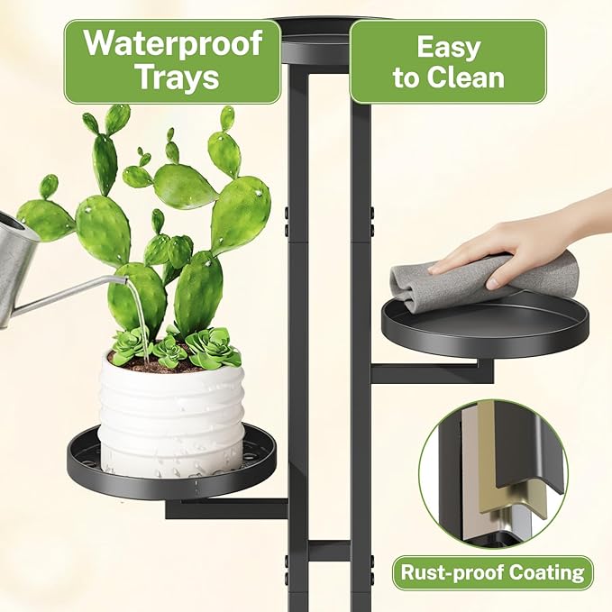 iDavosic.ly 5 Tier Plant Stand Indoor Outdoor, Tiered Corner Multiple Flower - Image 4