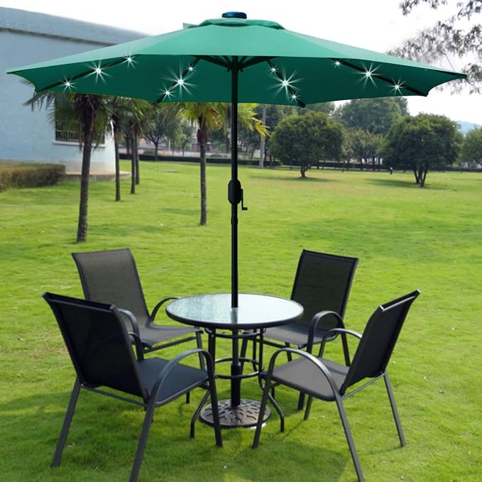 Sunnyglade 9' Solar LED Lighted Patio Umbrella - Image 5