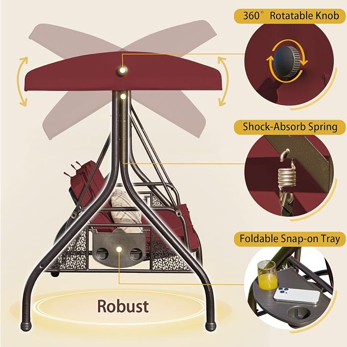 3-in-1 Convertible Outdoor Swing - Image 5