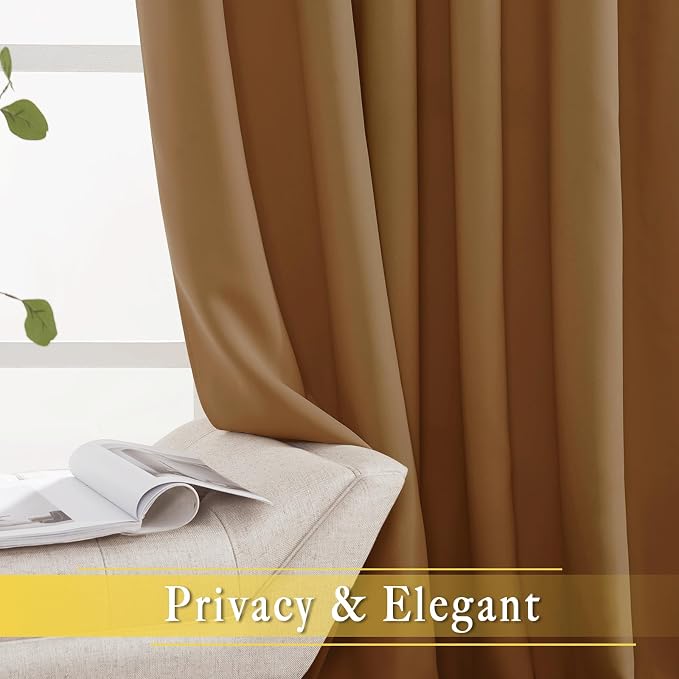 NICETOWN Sliding Door Curtains 84 inches Long, Grommet Blackout Thermal Patio - Image 5