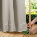 NICETOWN 2 Panels Gazebo Curtains Outdoor Waterproof & Windproof, Top & Bottom by NICETOWN