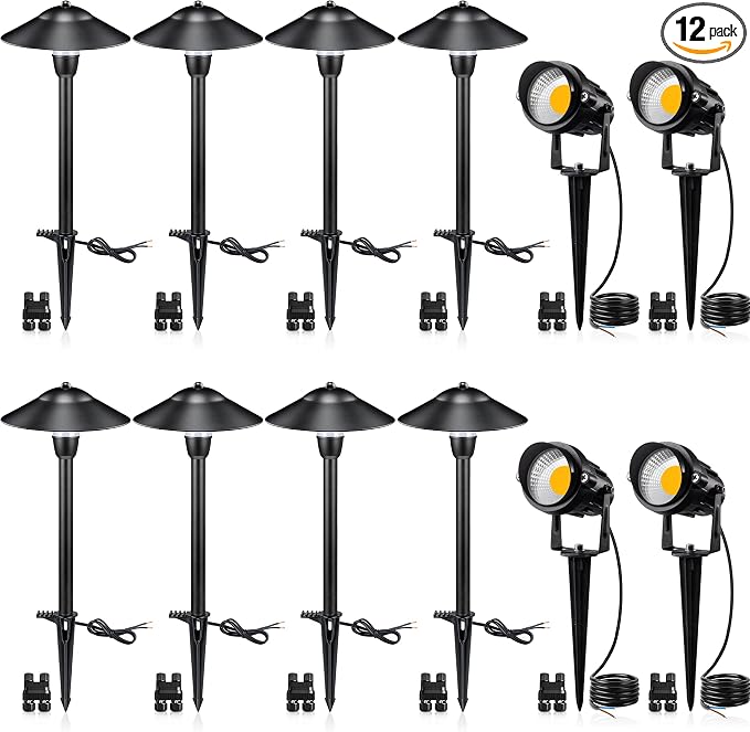 SUNVIE LED Low Voltage Landscape Lighting 12V Landscape Lighting Kit by SUNVIE