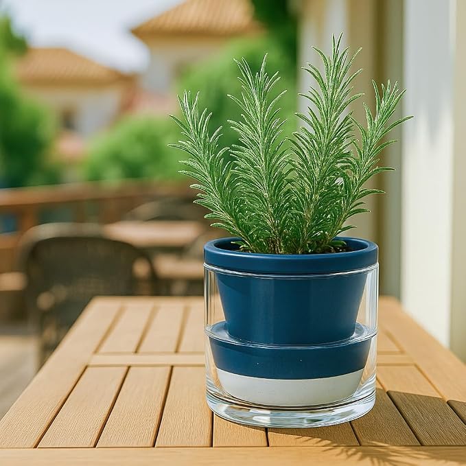 D'vine Dev 6 Inch Design Self Watering Planter - Image 3