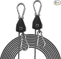 2-Pack 1/8” Adjustable Rope Hanger, Heavy Duty Ratchet Tie Down Strap by STAYGROW