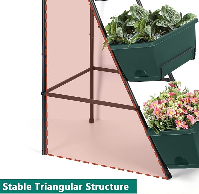 OYEAL Raised Garden Bed 4 Tier Vertical Garden Planters Indoor Outdoor Raised - Image 8