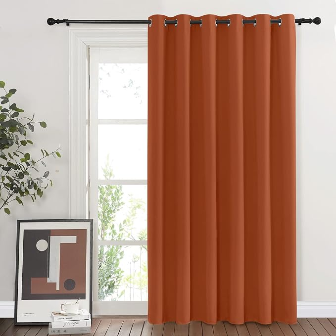 NICETOWN Patio Door Curtains Room Darkening 95" L by 84" W, Thermal Insulated by NICETOWN