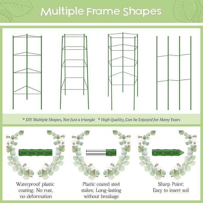 Legigo 4-Pack Tomato Cage for Garden Plant Support- Up to 63inch Garden Stakes - Image 5