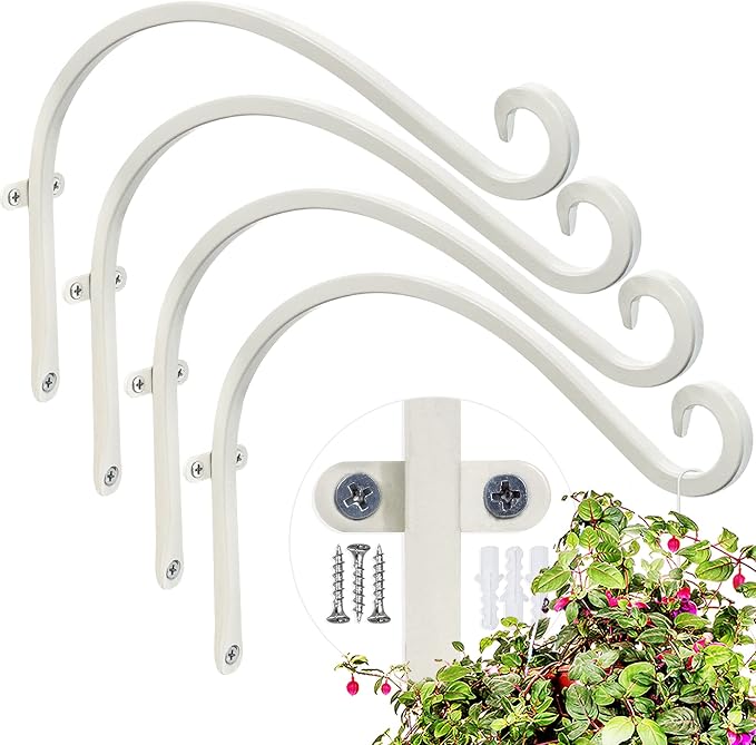 Qiang Ni Bird Feeder Hanger: 12-Inch Wall-Mounted Plant Bracket Outdoor by QiangNi