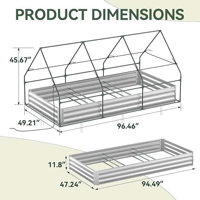 Raised Garden Bed with Self-Watering System, Galvanized Raised Beds - Image 4