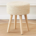 Cpintltr Footstool Ottoman Round Natural Seagrass Foot Stool Pouf Ottomans by CpintltrFruniture