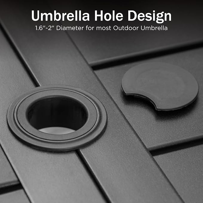 PHI VILLA 7 Pieces Outdoor Patio Dining Set - Image 6