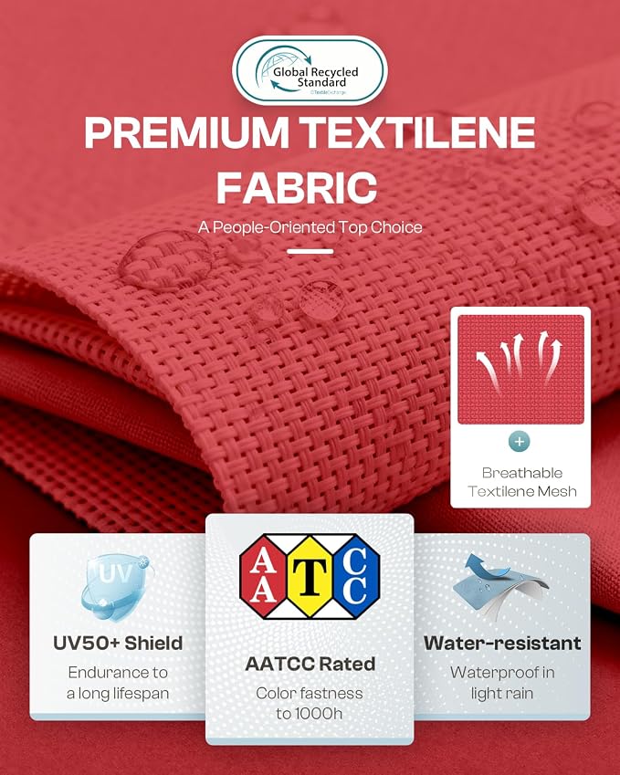 Aluminum Outdoor Lounge Chairs Set of 2, Pool Lounge Chairs - Image 7