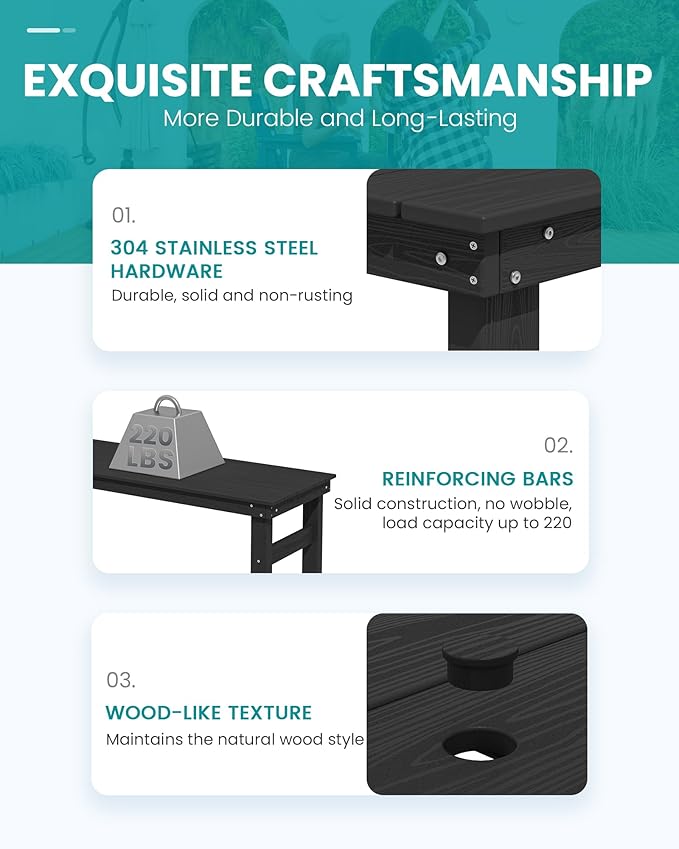 SERWALL 41" Outdoor Bar Table - Image 6