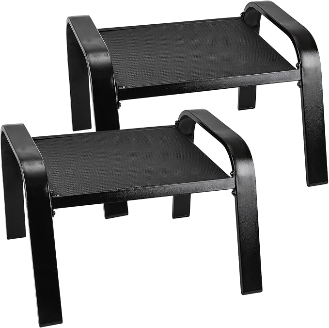 Outddor Patio Ottoman 2 Set All Weather Outdoor Foot Rest Patio Furniture by Deugold