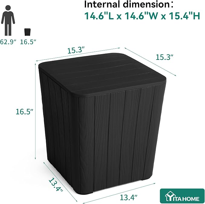 YITAHOME 11.5 Gallon Outdoor Side Table - Image 3