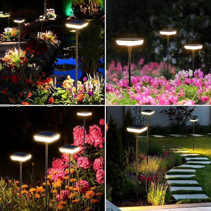 Solar Pathway Lights Outdoor 6 Pack Solar Powered Garden Lights 12H Long - Image 7
