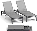 Aluminum Chaise Lounge Chair Outdoor, Foldable Patio Lounge Chair 2 Sets by Unknown