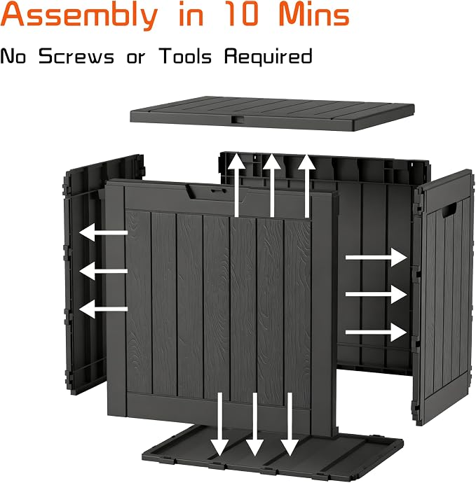 30 Gallon Outdoor Storage Box, Large Resin Deck Box - Image 8