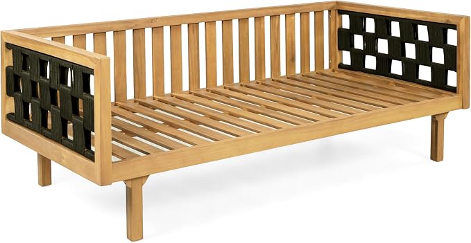 Christopher Knight Home Rosie Acacia Wood Outdoor Daybed Sofa - Image 10