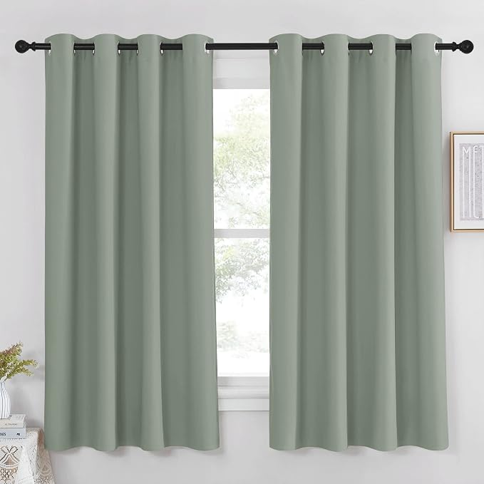 NICETOWN Blackout Sage Green Curtain & Drape by NICETOWN
