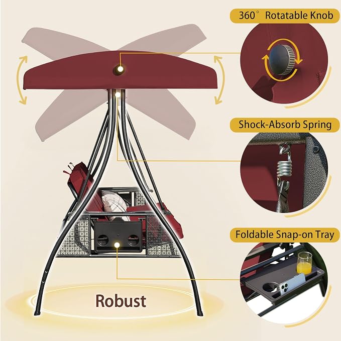 3-in-1 Convertible Outdoor Swing - Image 6