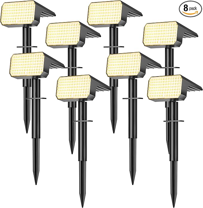 LANSOW Solar Spot Lights Outdoor Waterproof IP67, Solar Landscape Spotlights by LANSOW