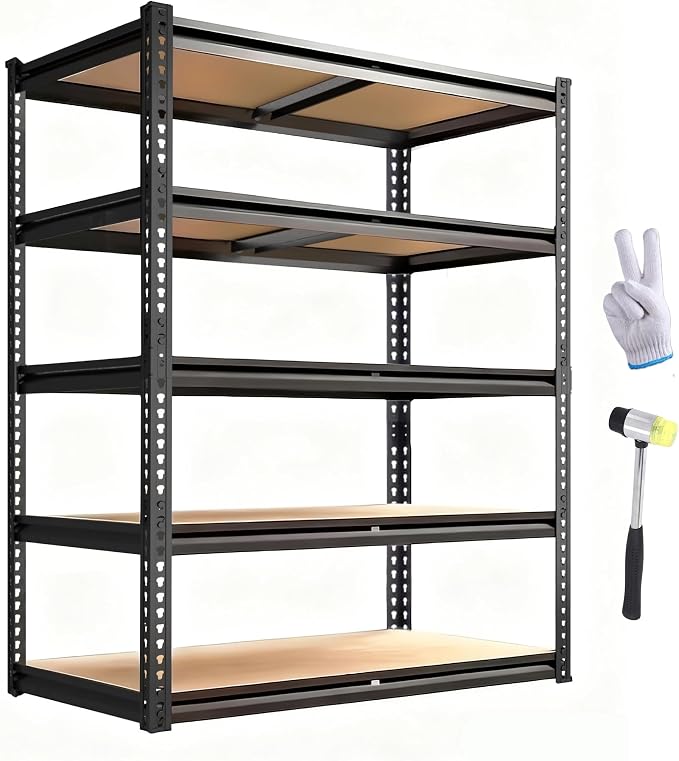 Garage Storage Shelves 72'', 2400 LBS Garage Shelving Units, Storage Shelves by Unknown