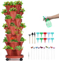 GameXcel Vertical Planter, 7 Tier Stackable Strawberry Planter by GameXcel