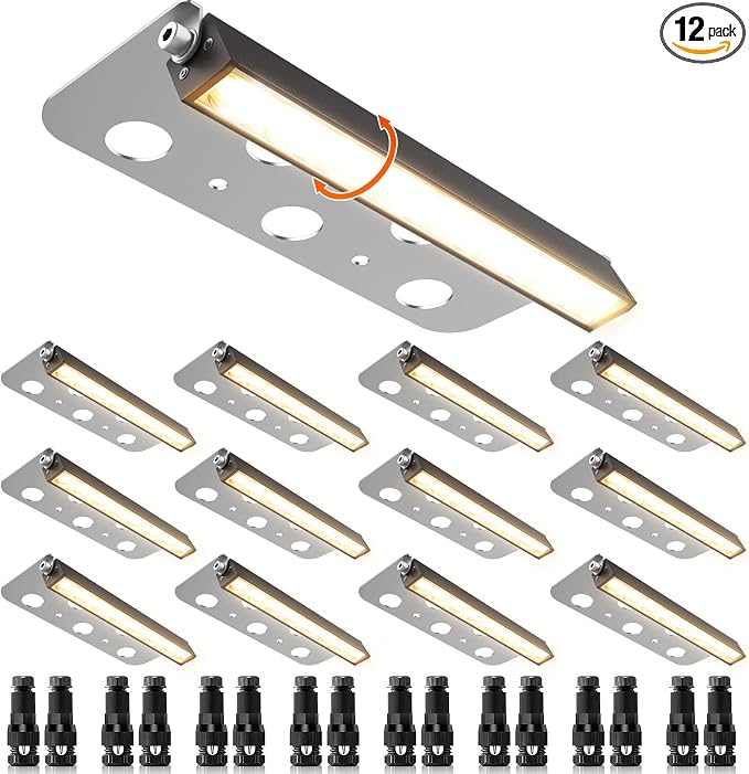 JESLED 12 Pack 7inch LED Retaining Wall Lights, 5W Landscape Lighting, LED by JESLED