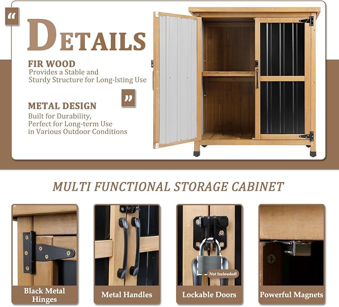 PetsCosset Weatherproof Outdoor Storage Cabinet - Image 5