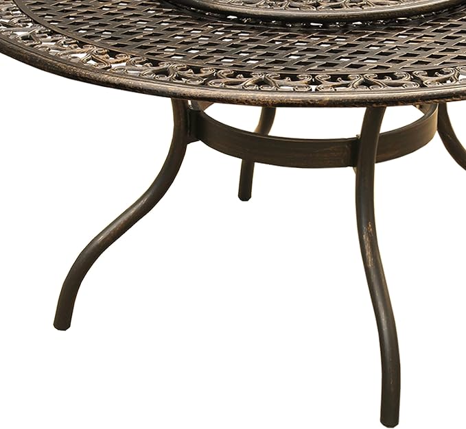 Oakland Living Ornate Traditional Outdoor Mesh Lattice Aluminum 59 inch Bronze - Image 6