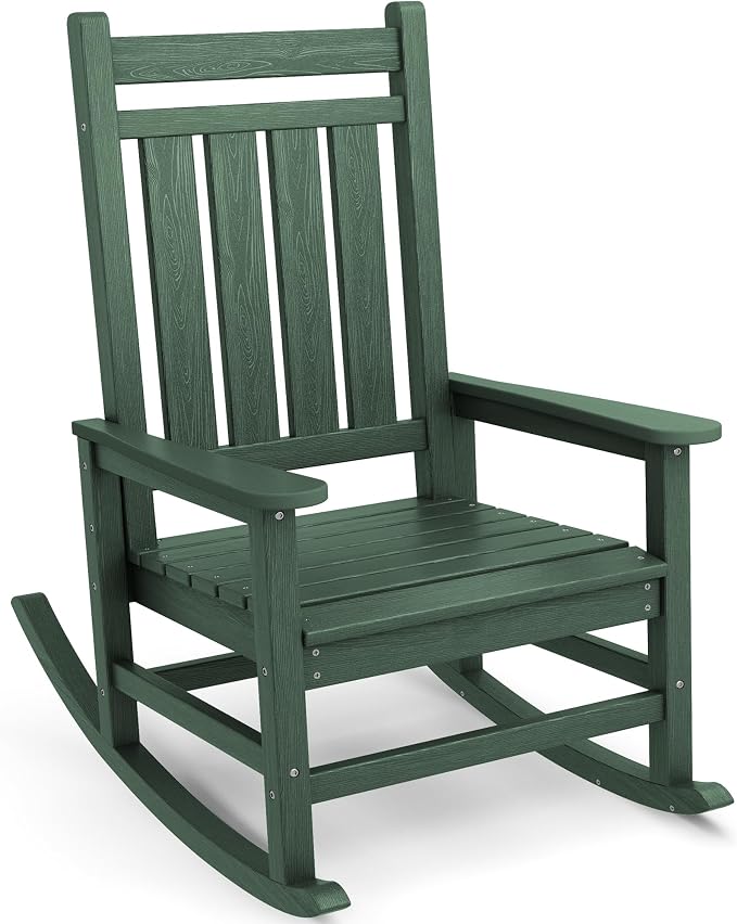 SEWALL HDPE Rocking Chair, Oversized Outdoor Rocking Chair by SERWALL