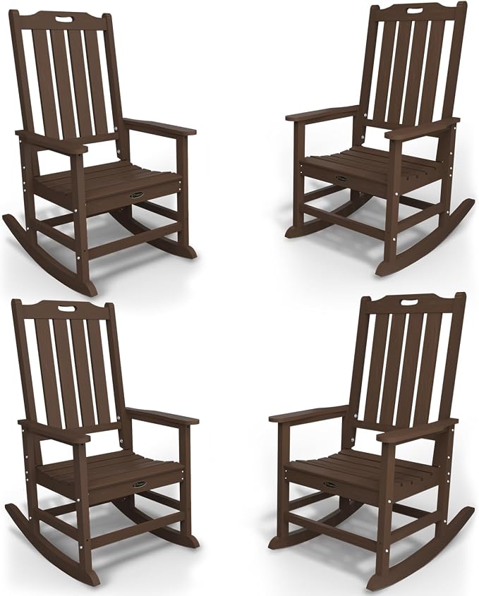 Oversized Rocking Chair Set of 4, Outdoor Rocking Chair by THOEOE