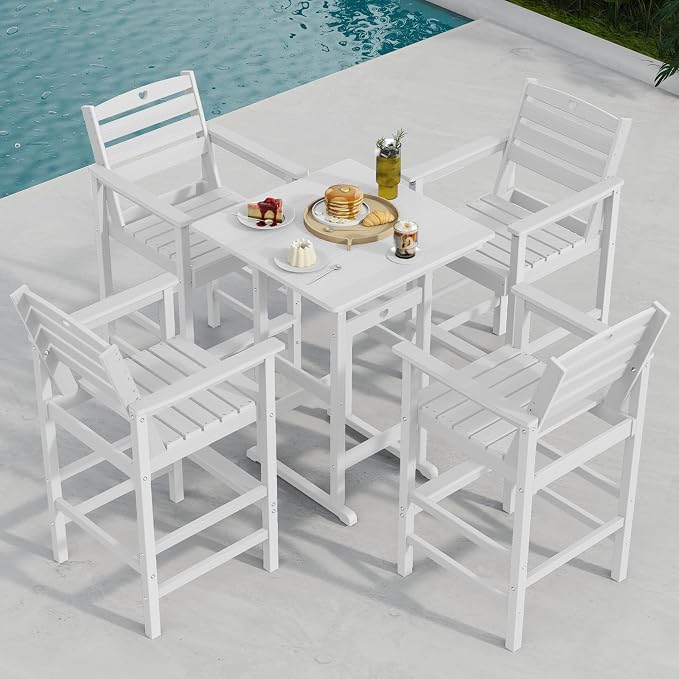 Patio Bar Table, Adirondack Table1 Pieces Set, Bar Height Outdoor bar Table Set - Image 3