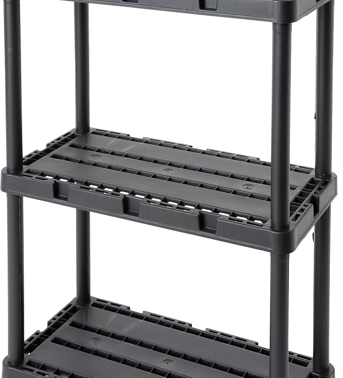 Gracious Living 3 Shelf Knect-A-Shelf Solid Light Duty Storage Unit 12 x 24 x - Image 9
