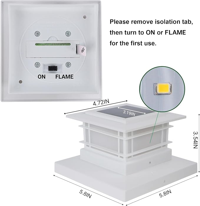 Dynaming 8 Pack Solar Post Cap Lights Outdoor - Image 8
