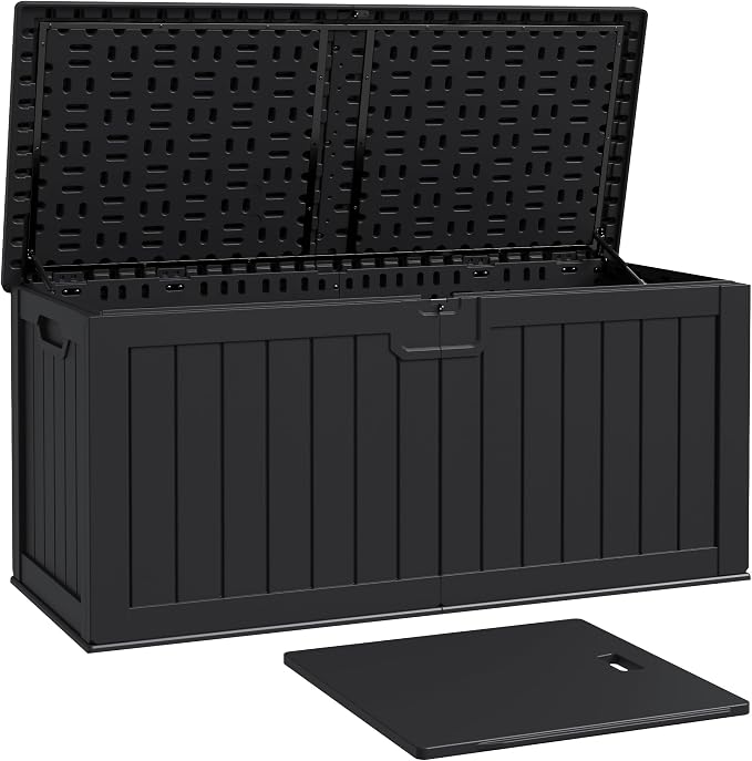 Patiowell 240 Gallon Large Outdoor Storage Box, Waterproof Deck Box by Patiowell
