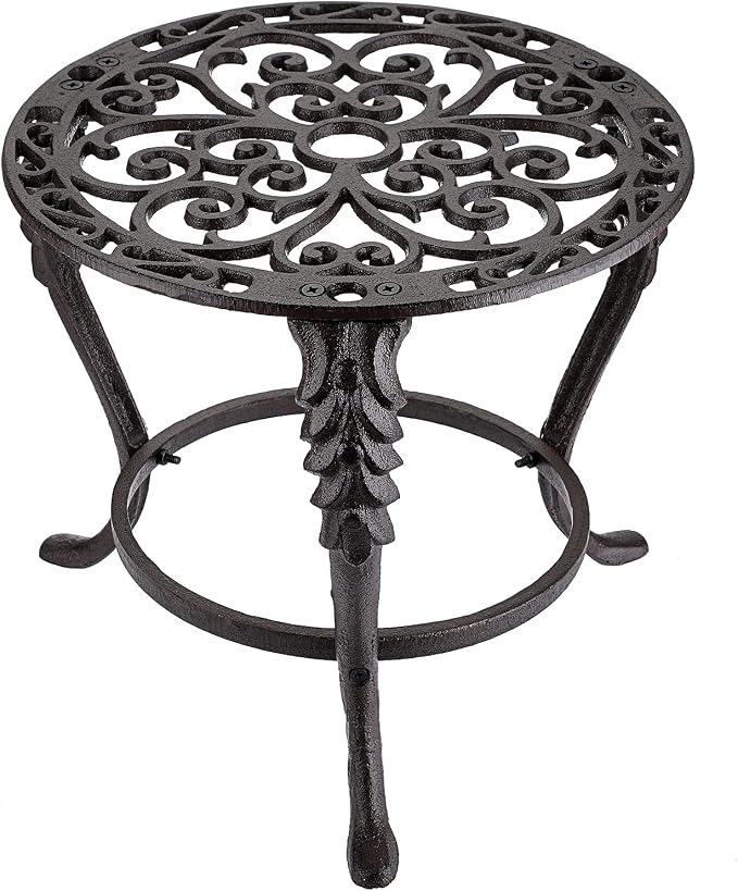 OwnMy Heavy Duty Cast Iron Plant Stand Vintage Iron Flower Pot Holder, Rustic - Image 6