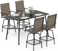 Sophia & William Outdoor Bar Set, Patio Bar Table and Chairs Set, Bar Height by SophiaWilliam