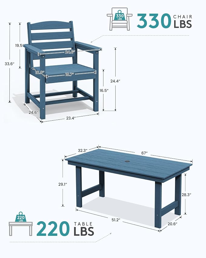 SERWALL 8-Piece Patio Dining Sets - Image 3