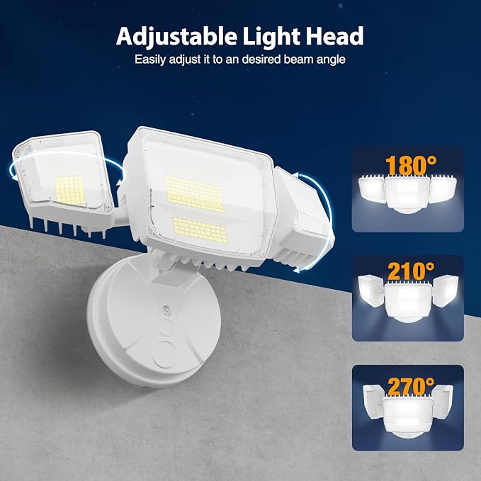 Onforu 90W Flood Lights Outdoor, 10000LM Ultra Bright 4-Head LED Security Light - Image 6