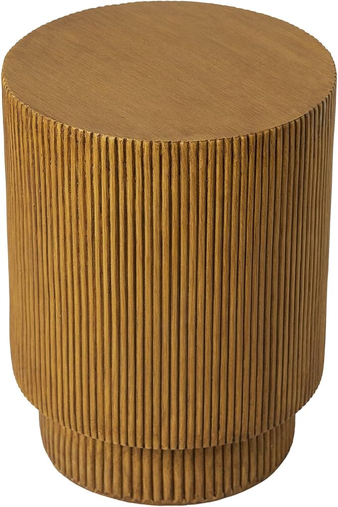 LeisureMod Modern Side Table Round Fiberstone Top Accent End Table - Image 9