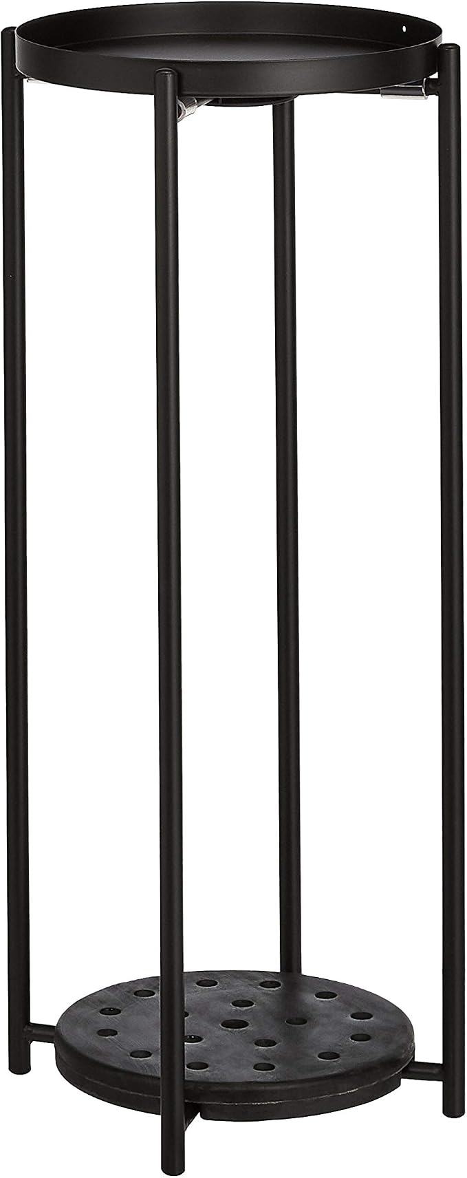 Amazon Basics Two-Tier Indoor Outdoor Metal Round Plant Stand - Image 2